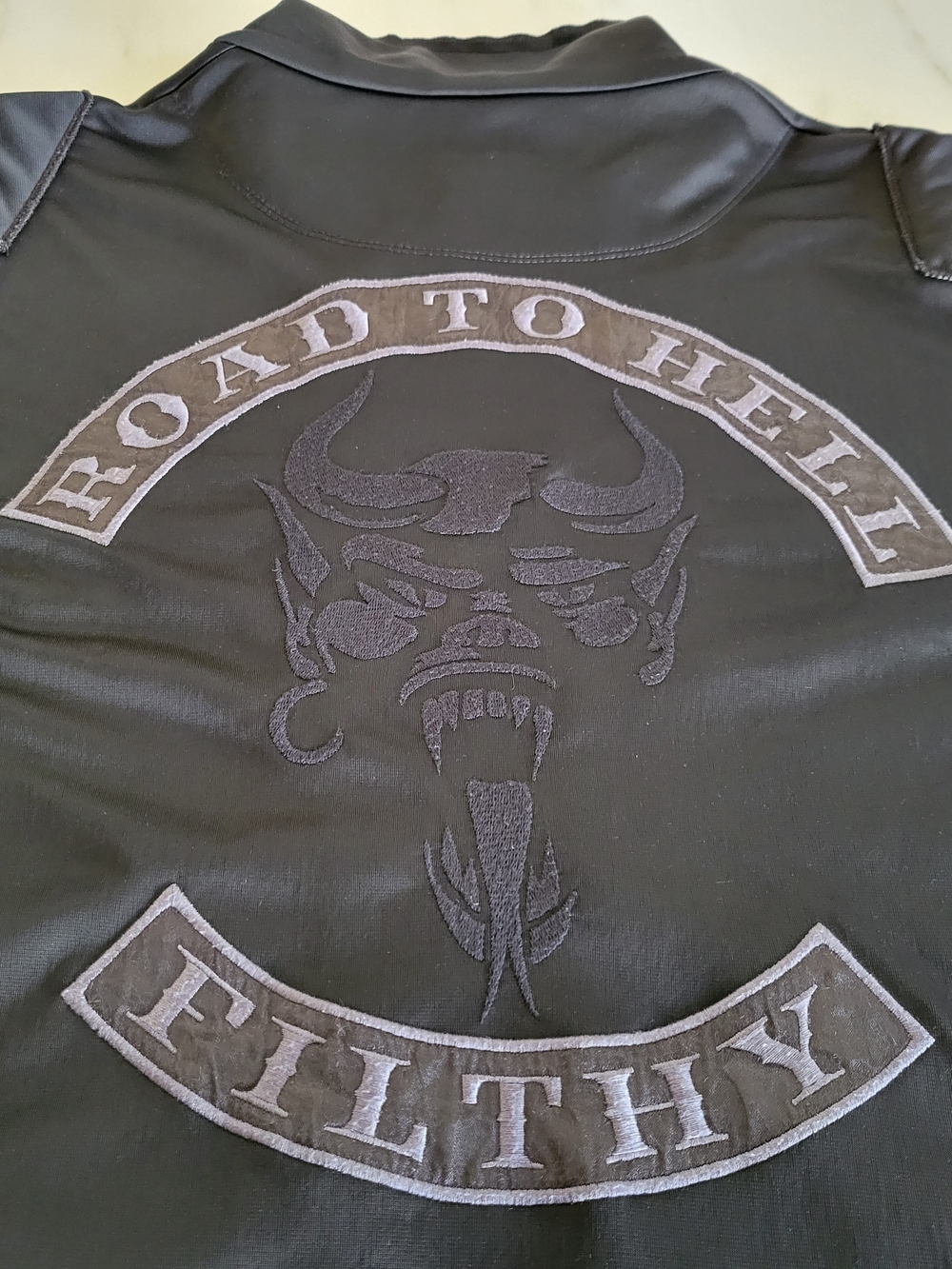 Vintage French Connection Road to Hell Biker Track Jacket Size XL - Flawless